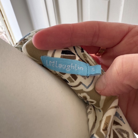 J. McLaughlin Carly Sheath Dress - Taupe Paisley - Sz S - Picture 5 of 6